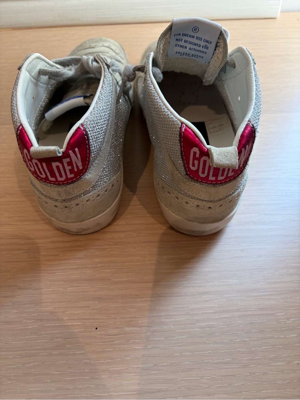 Golden Goose Beige Suede Sneakers with Blue Tongue Tab - Picture 4 of 7